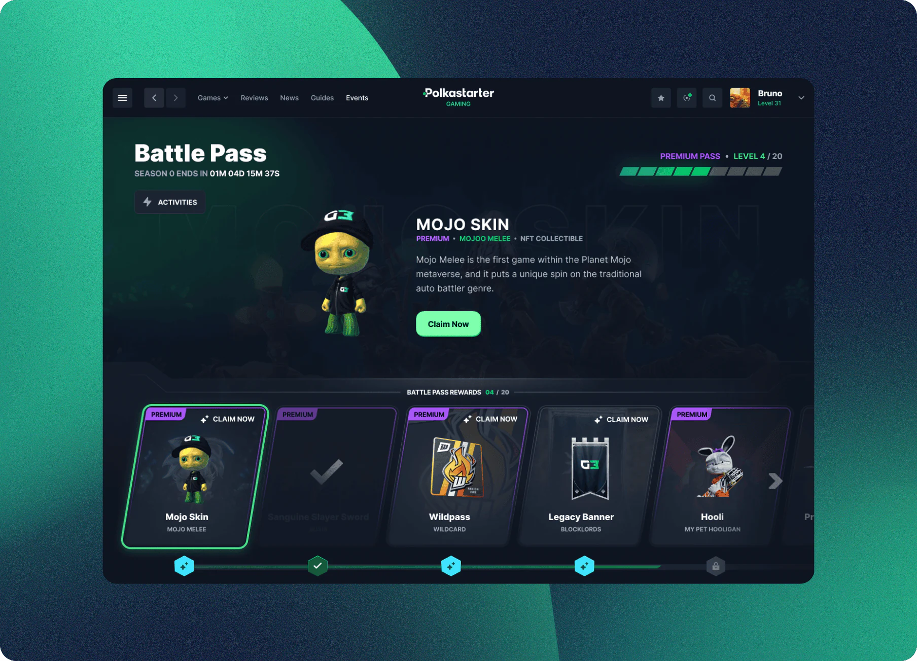 Battle Pass main screen