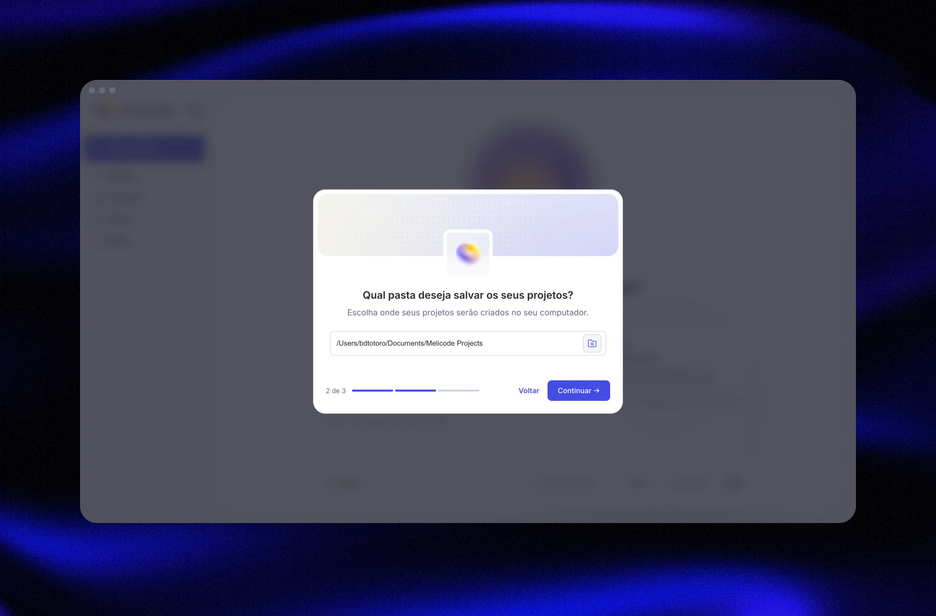 Melicode onboarding root folder setup